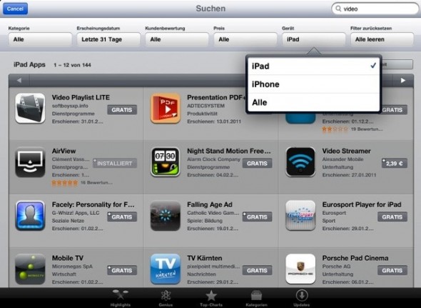 App Store iPad
