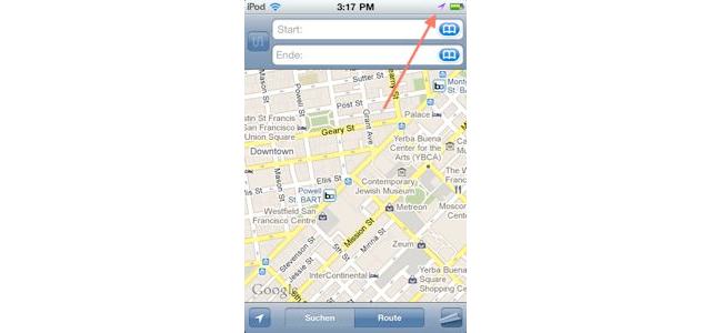 Google Maps Kompasspfeil