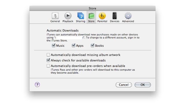 iTunes Einstellungen